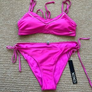 ❌ SOLD XOXO Womens Pink Guava Size XL 2pc Bikini Style XS242 Y2K NWT